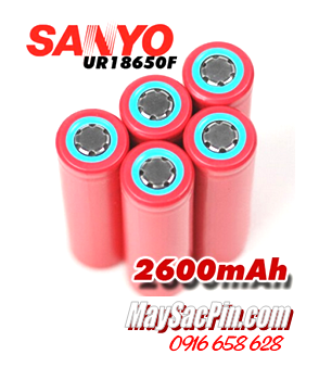 Sanyo UR18650F; Pin sạc 3.7v 18650 Sanyo UR18650F 2600mAh (Discharge 4.5A) _Made in Japan